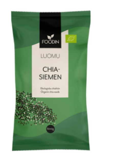 Органические семяна чиа Foodin Chia-siemen 600г