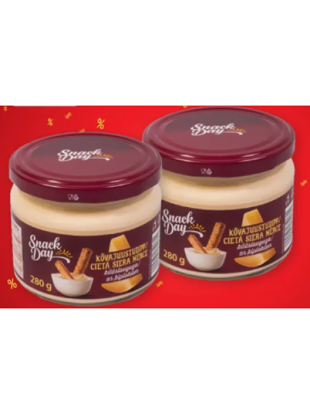 Дип соус из твердого сыра с чесноком SNACK DAY 280г в стекле
