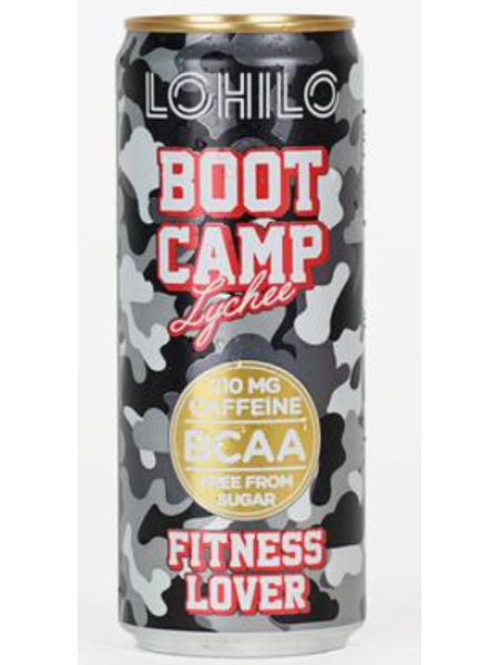 Газированный напиток без сахара со вкусом личи Lohilo Boot Camp Lychee Bcaa 330мл