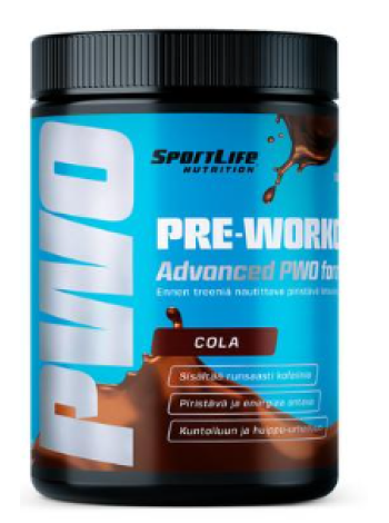 Порошок энергетического напитка SportLife Nutrition Pre-Workout 250 г вкус колы