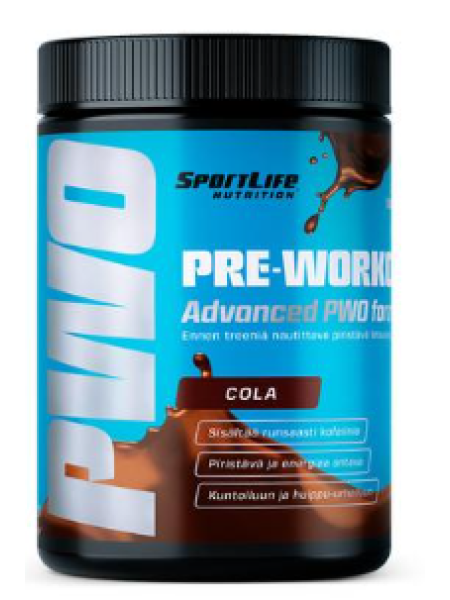 Порошок энергетического напитка SportLife Nutrition Pre-Workout 250 г вкус колы