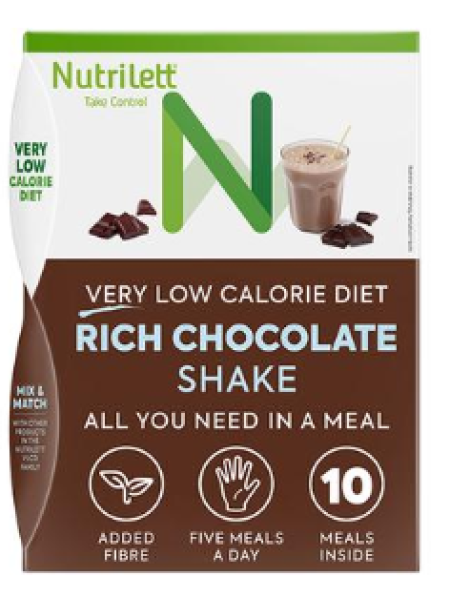 Шоколадный коктейль Nutrilett VLCD Rich Chocolate Flavored Shake 10х35г