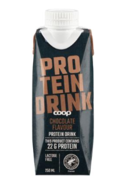 Безлактозный протеиновый напиток со вкусом шоколада Coop Protein 250 мл