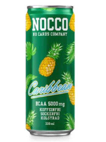 Газированный напиток NOCCO BCAA+ Caribbean 330 мл без кофеина