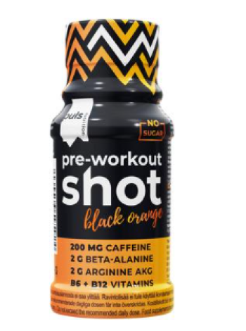 Предтренировочный комплекс PULS Pre-Workout Shot Black Orange 60 мл