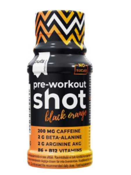 Предтренировочный комплекс PULS Pre-Workout Shot Black Orange 60 мл