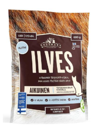 Корм беззерновой сухой из курицы для взрослых кошек Dagsmark Ilves 680 г