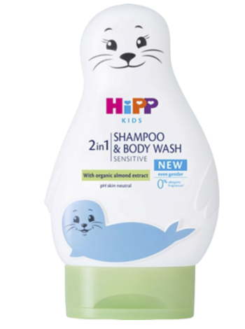 Шампунь и гель для душа 2 в 1 Hipp Kids Sensitive 200мл