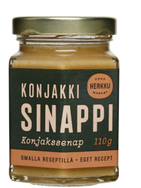 Горчица со вкусом коньяка Herkku konjakkisinappi 110г без лактозы 