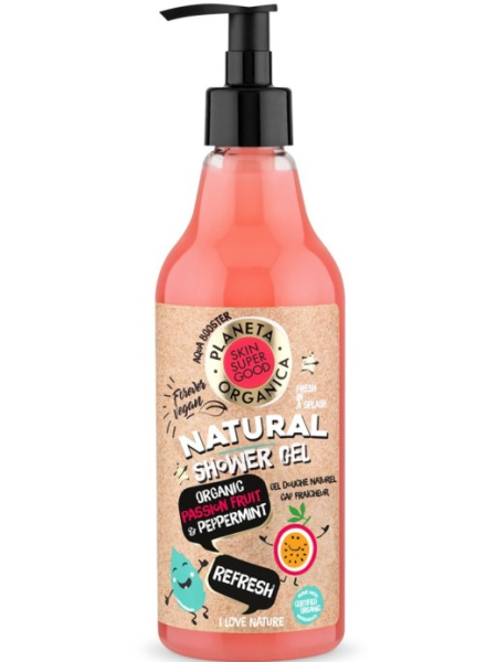 Гель для душа освежающий Skin Super Good Refresh Shower Gel 500мл с органическим экстрактом маракуйи