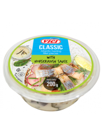 Кусочки филе сельди в соусе из хрена VICI 200 г в п/б