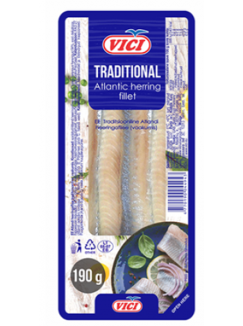 Филе сельди традиционное VICI без масла 190 г  