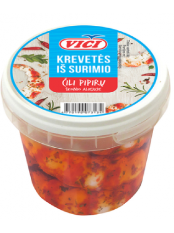 Креветки очищенные в масле со вкусом чили VICI 320 г