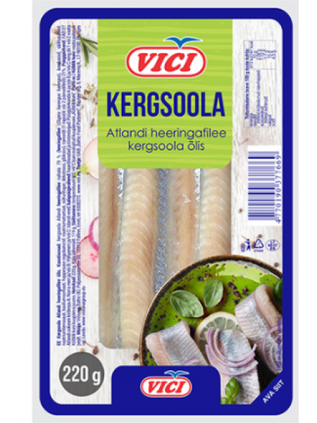 Филе сельди без кожи слабосоленое VICI Heeringafilee kergsoola 220 г  