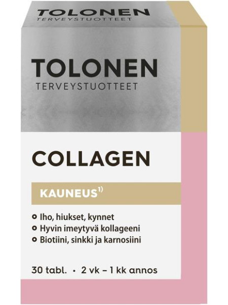 Пищевая добавка Tri Tolonen Collagen 30 капсул Коллаген, цинк, витамин С  