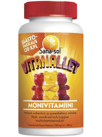 Жевательные мишки мультивитамины Sana-sol 120 шт