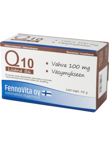 Пищевая добавка Fennovita 42G Ravintolisä Q10 + B6 100 кап