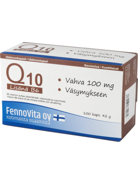 Пищевая добавка Fennovita 42G Ravintolisä Q10 + B6 100 кап