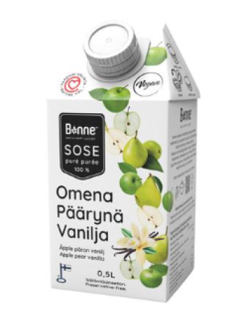 Пюре яблоко-груша-ваниль Bonne Omena-päärynä-vaniljasose 0,5 л