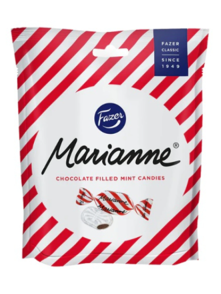 Мятная карамель с шоколадной начинкой Fazer Marianne 220 г 