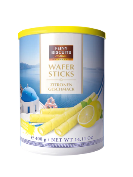 Вафельные трубочки с лимоном Feiny Biscuits 400г НОВИНКА