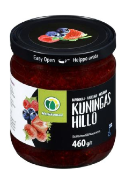 Варенье Herkkumaa Kuningashillo 460г клубника, малина и черника