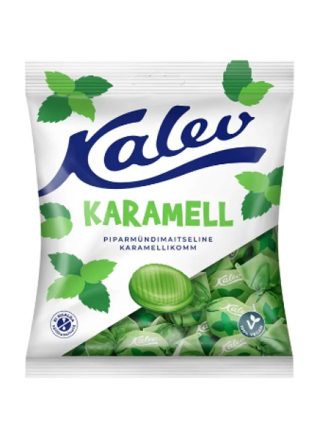 Карамельные конфеты с мятным вкусом Kalev karamell Piparmündimaitseline 120г