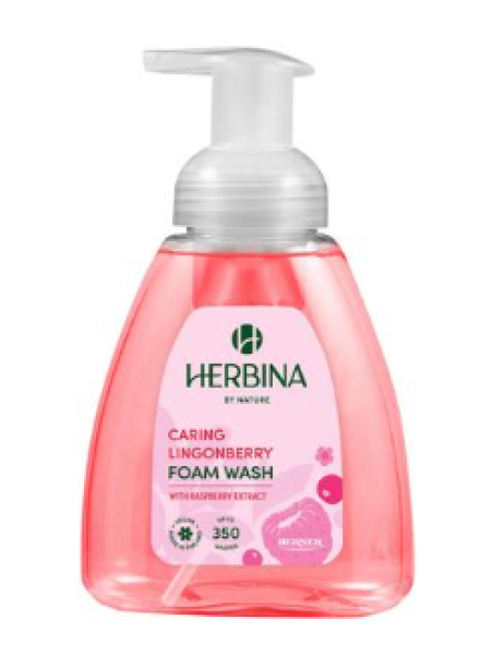 Жидкое мыло с брусникой Herbina Caring Lingonberry 300 мл