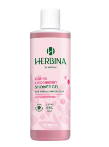 Гель для душа Herbina Caring Lingonberry 250 мл с ароматом брусники