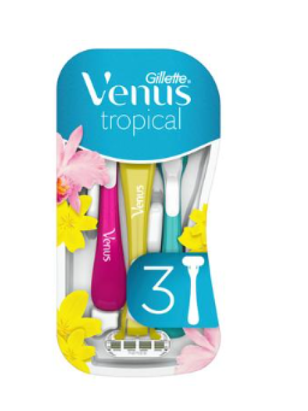Станки для бритья Gillette Venus Tropical 3 лезвия женские
