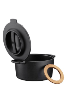 Кастрюля с крышкой чугунная Fiskars Norden 4л