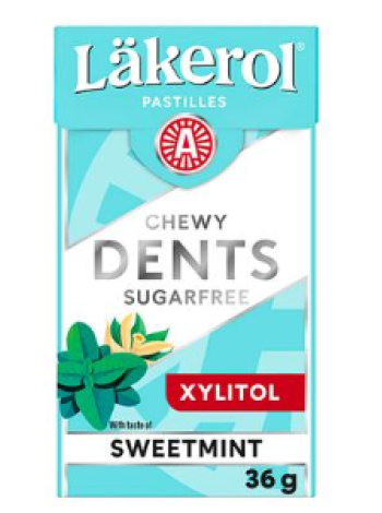 Пастилки с ксилитом Läkerol Dents Sweetmint Xylitol 36г