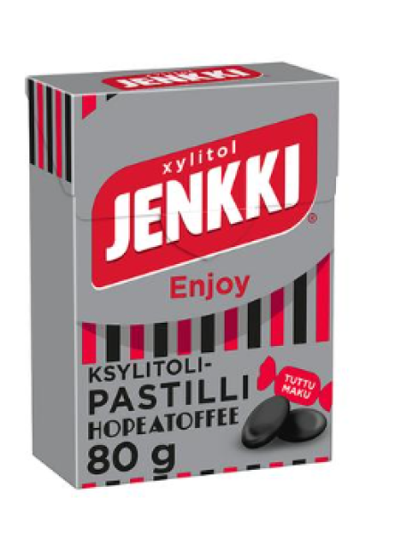 Леденцы с ксилитом Jenkki Enjoy Hopeatoffee ksylitolipastilli 80г