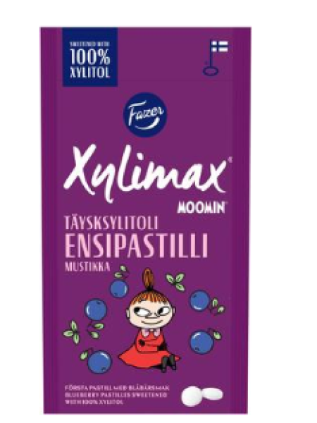 Ксилитовые пластинки Fazer Xylimax Moomin со вкусом черники 38 г
