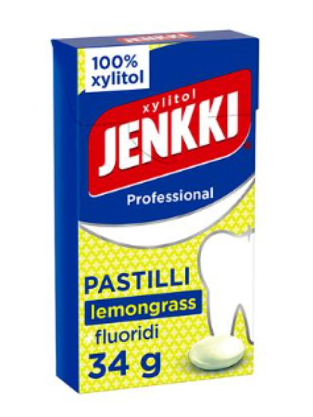  Пастилки с ксилитом Jenkki Professional Lemongrass +fluoridi 34 г со вкусом лемонграсса