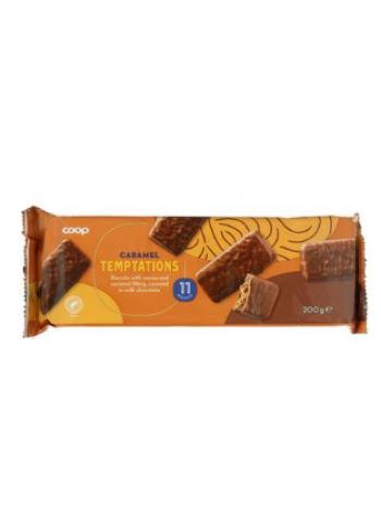 Печенье с начинкой Coop Caramel Temptations 200 г