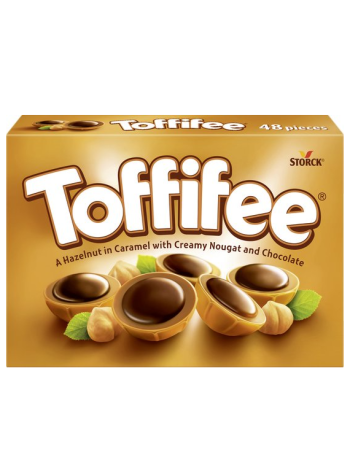Конфеты Toffifee 400г хрустящий фундук в карамели с кремом пралине 