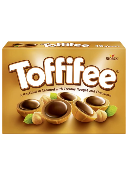 Конфеты Toffifee 400г хрустящий фундук в карамели с кремом пралине 