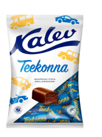 Конфеты из темного шоколада с апельсиновым вкусом Kalev Teekonna 175г