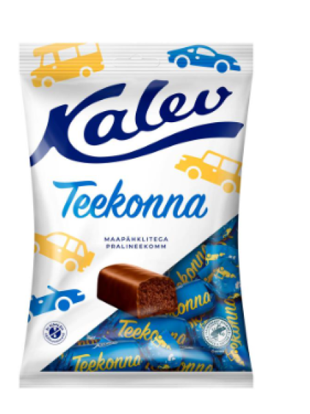 Конфеты из темного шоколада с апельсиновым вкусом Kalev Teekonna 175г
