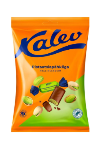 Конфеты пралине с фисташками Kalev Pralinee pistaatsia 175г