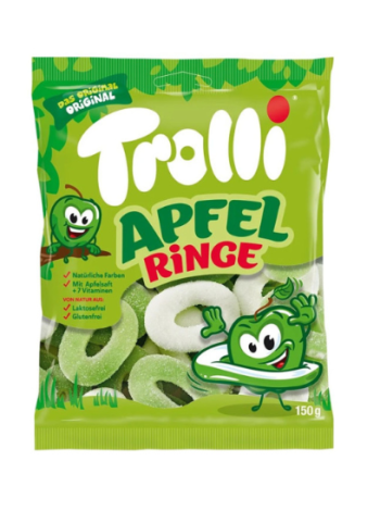 Яблочные колечки в сахаре Trolli Apfel Ringe 150г