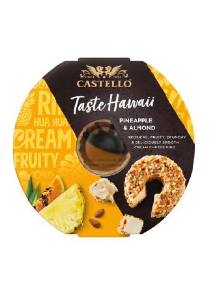 Сливочный сыр с ананасом и миндалем CASTELLO 125г
