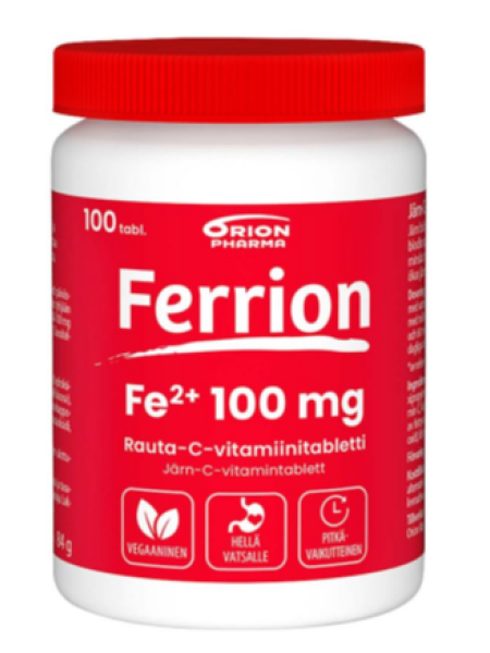 Препарат железа и витамина С FERRION Fe 2 100mg 100шт