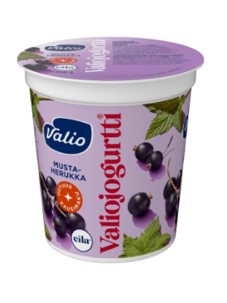 Йогурт Valio mustaherukka laktoositon 200 г со вкусом черной смородины