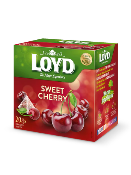 Чай в пирамидках Loyd Berry Tea 20 x 2 г со вкусом сладкой вишни 