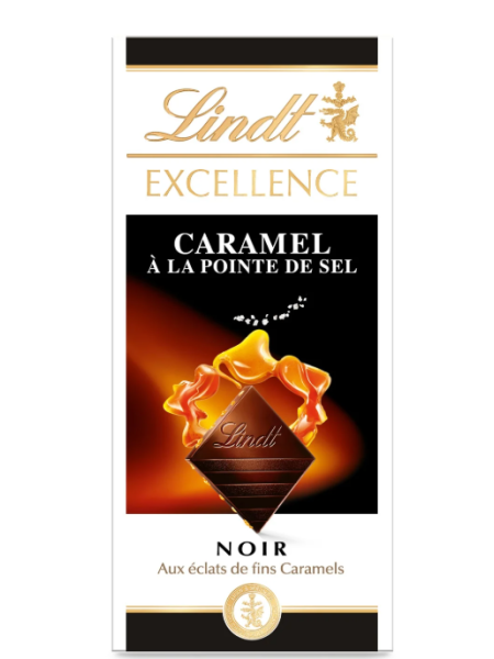 Плитка темного шоколада LINDT Excellence с карамелью и ноткой соли 100 г