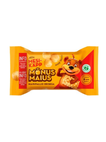 Кукурузные шарики с ирисом Kalev Mesikäpp Mõnus Maius 25 г