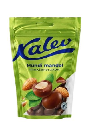 Миндаль в молочном шоколаде со вкусом мяты Kalev mandel mündimaitseline 140г