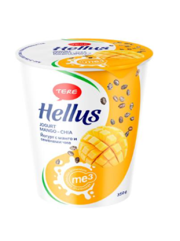 Йогурт манго-чиа с бактериями Hellus Mango-chia jogurt ME-3 bakteriga  350 г
